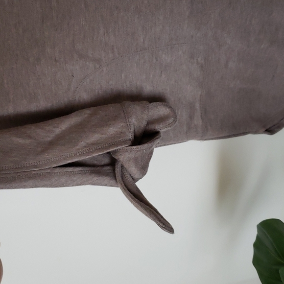 Max Studio weekend neutral color fleece lined sweatshirt dress, trendy, Sz S - Picture 5 of 9